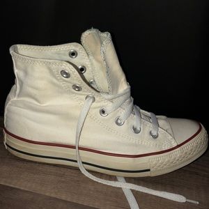White hightop converse